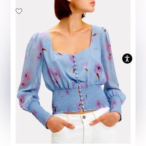 INTERMIX
Adelaide Printed Top Silk Floral long Sleeve Blouse. Medium